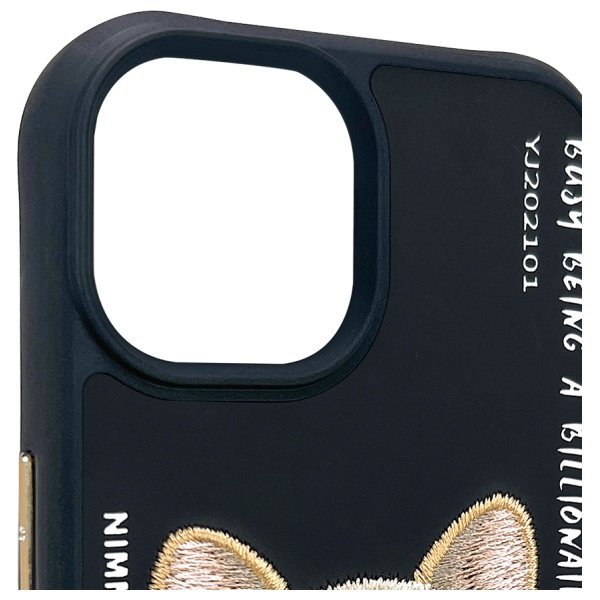 Nimmy etui iPhone 15 6.1&quot; czarny/black   Glasses Cool Dog