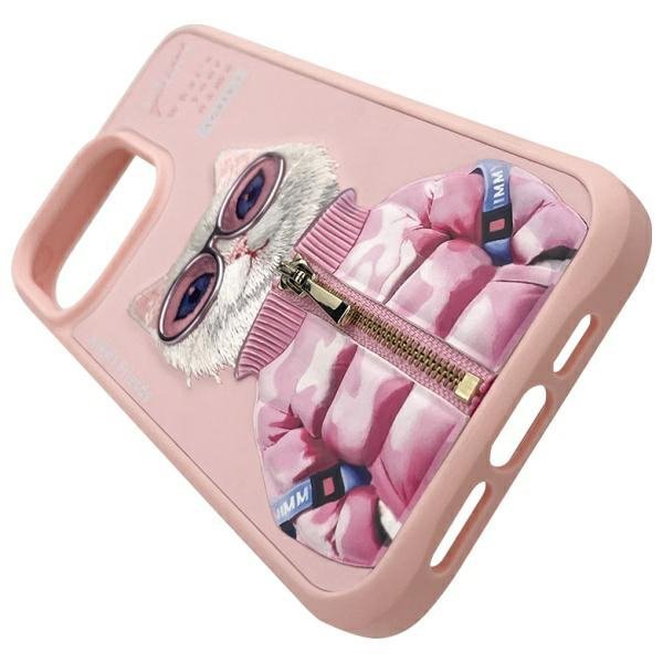 Nimmy etui iPhone 15 Pro Max 6.7&quot;        różowy/pink Cool&Cute 2.0 Cat