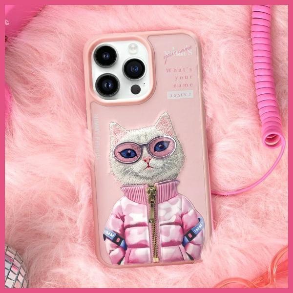 Nimmy etui iPhone 15 Pro Max 6.7&quot;        różowy/pink Cool&Cute 2.0 Cat