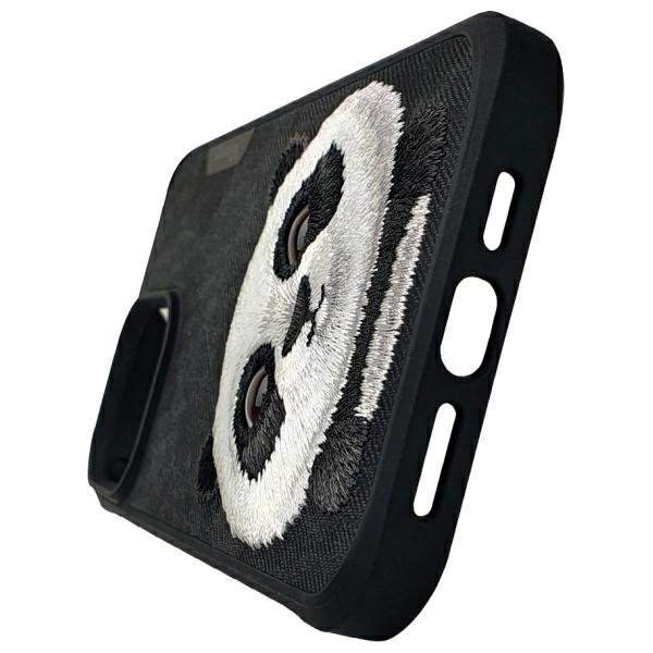 Nimmy etui iPhone 15 Pro Max 6.7&quot;        czarny/black Big Eyed Pet 2.0 Panda