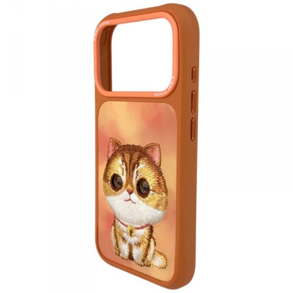 Etui Nimmy Big Eyed Pet 2.0 Cat do       iPhone 17 Pro pomarańczowy