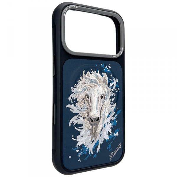 Etui Nimmy Koń MagSafe do iPhone 17 Pro granatowy