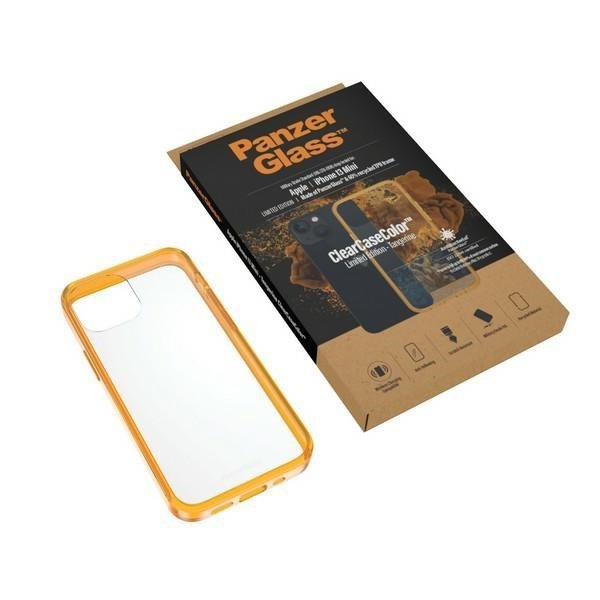 PanzerGlass ClearCase iPhone 13 Mini 5.4&quot; Antibacterial Military grade Tangerine 0328