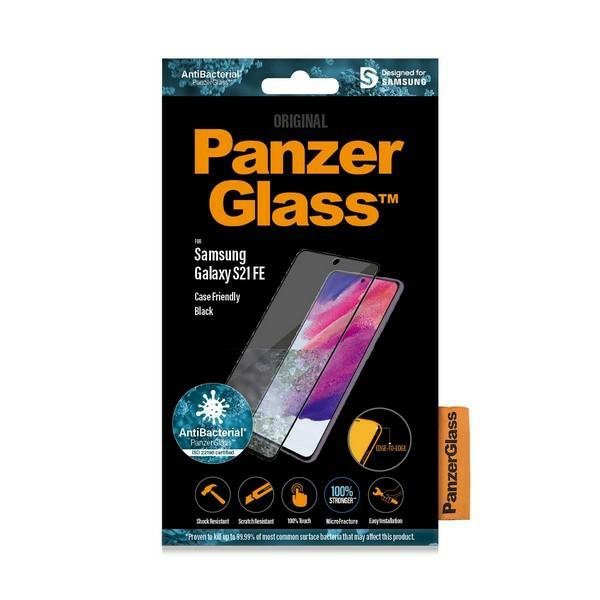 PanzerGlass E2E Microfracture Sam S21 FE Case Friendly Finger Print AntiBacterial czarny/black 7275