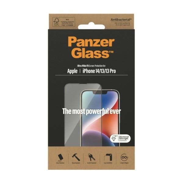 PanzerGlass Ultra-Wide Fit iPhone 14 /13 Pro / 13 6,1&quot; Screen Protection Antibacterial 2771