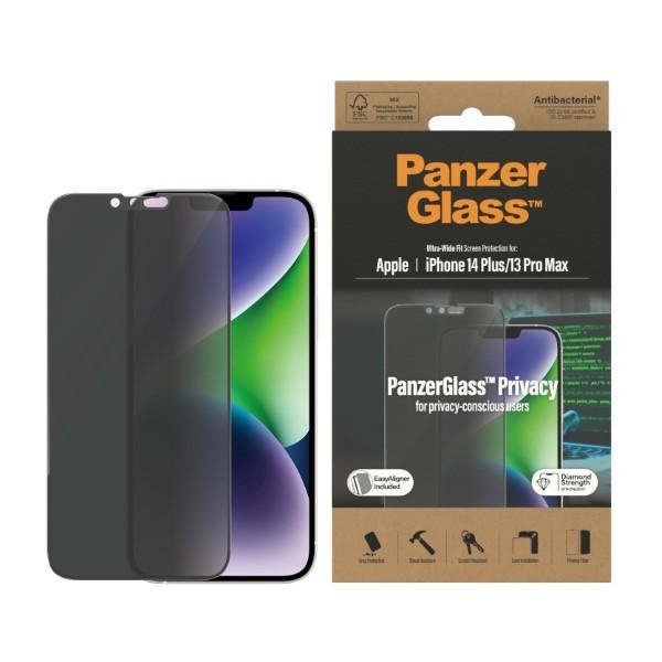 PanzerGlass Ultra-Wide Fit iPhone 14 Plus / 13 Pro Max 6,7&quot; Privacy Screen Protection Antibacterial Easy Aligner Included P