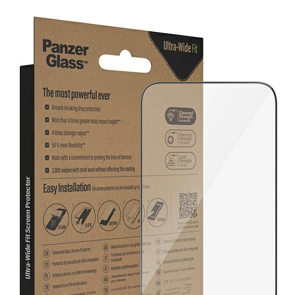 PanzerGlass Ultra-Wide Fit iPhone 14 ProMax 6,7&quot; Screen Protection Antibacterial Easy Aligner Included 2786