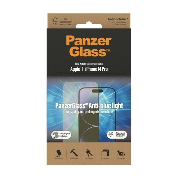 PanzerGlass Ultra-Wide Fit iPhone 14 Pro6,1&quot; Screen Protection Antibacterial Easy Aligner Included Anti-blue light 2792