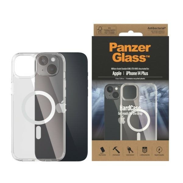 PanzerGlass HardCase iPhone 14 Plus / 15 Plus 6.7&quot; MagSafe Antibacterial Military grade transparent 0411