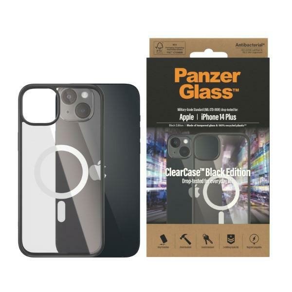 PanzerGlass ClearCase MagSafe iPhone14 Plus / 15 Plus 6,7&quot; Antibacterial czarny/black 0415