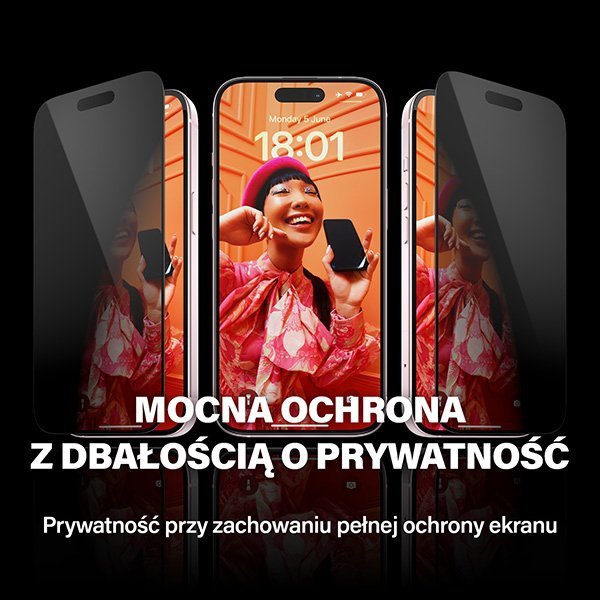 PanzerGlass Ultra-Wide Fit iPhone 15 ProMax 6.7" Privacy Screen Protection Easy Aligner Included P2812