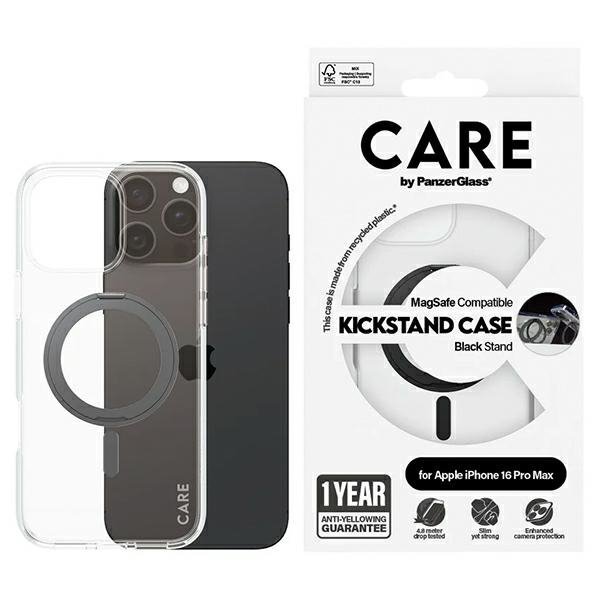 Etui CARE by PanzerGlass Feature         KickstandCase iPhone 16 Pro Max 6,9&quot; czarny/black MagSafe 1324