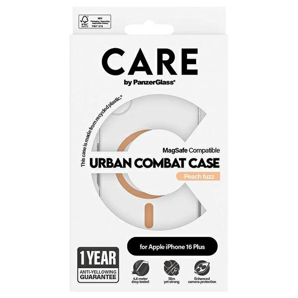 Etui CARE by PanzerGlass Flagship Case   iPhone 16 Plus 6,7&quot; brzoskwiniowy/peachy MagSafe 1375