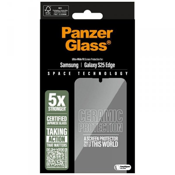 Szkło ceramiczne PanzerGlass Ultra-Wide  Fit do Samsung Galaxy S25 Edge
