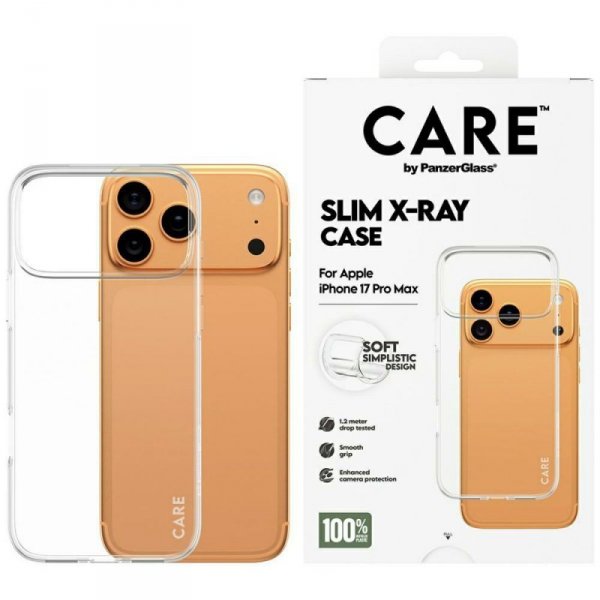 Etui CARE by PanzerGlass Fashionable     X-Ray Soft Basic do iPhone 17 Pro Max przezroczysty