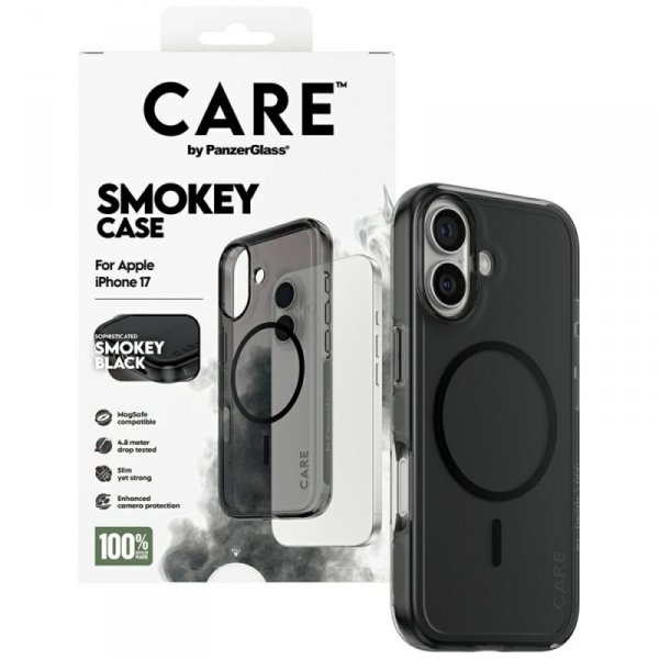 Etui CARE by PanzerGlass Flagship Urban  Explorer w. Black MagSafe do iPhone 17 dymny