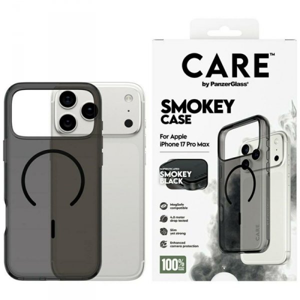 Etui CARE by PanzerGlass Flagship Urban  Explorer w. Black MagSafe do iPhone 17 Pro Max dymny