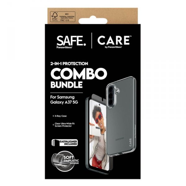 Zestaw ochronny CARE by PanzerGlass Fashion 2w1 Etui+Szkło do Samsung Galaxy A37 5G przezroczysty