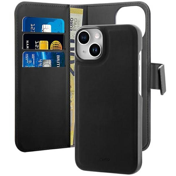 Puro Wallet Detachable iPhone 14 Plus / 15 Plus 6,7&quot; 2w1 MagSafe czarne/black PUIPC1467BKMAG1BLK