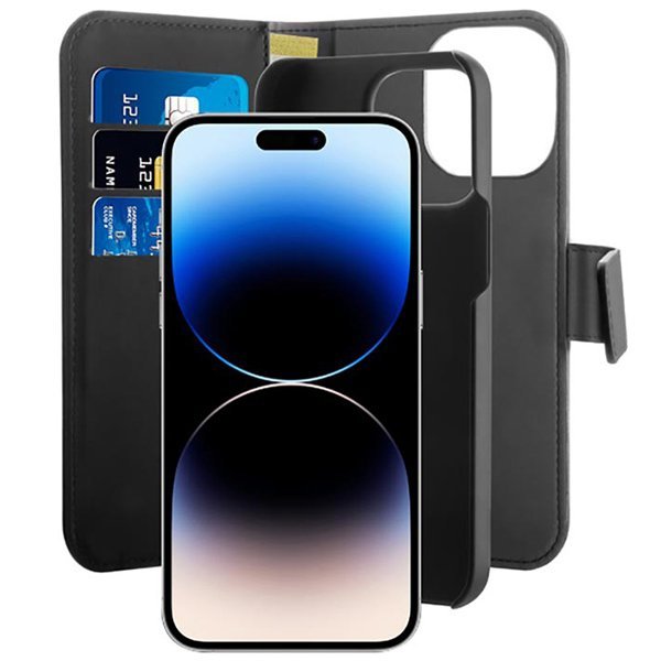 Puro Wallet Detachable iPhone 14 Pro Max 6,7&quot; 2w1 MagSafe czarne/black PUIPC14P67BKMAG1BLK