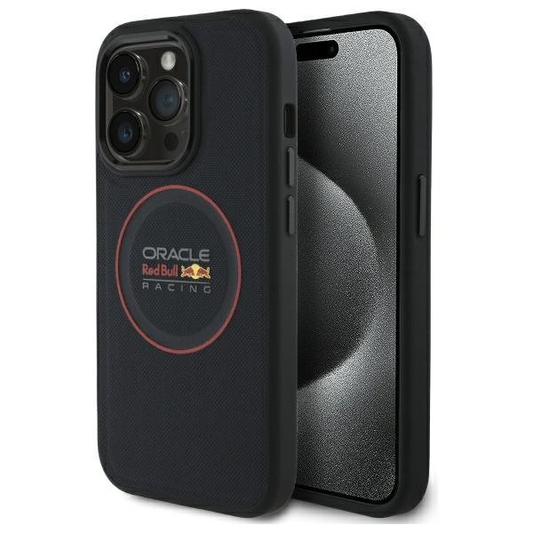 Red Bull RBHMP14L24PUILVR iPhone 14 Pro  6.1&quot; hardcase granatowy/navy Leather Red Ring MagSafe