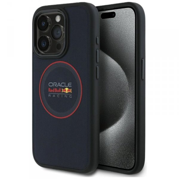 Red Bull RBHMP15X24PUILVR iPhone 15 Pro  Max 6.7&quot; hardcase granatowy/navy Leather Red Ring MagSafe