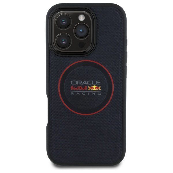 Red Bull RBHMP16X24PUILVR iPhone 16 Pro  Max 6.9&quot; hardcase granatowy/navy Leather Red Ring MagSafe