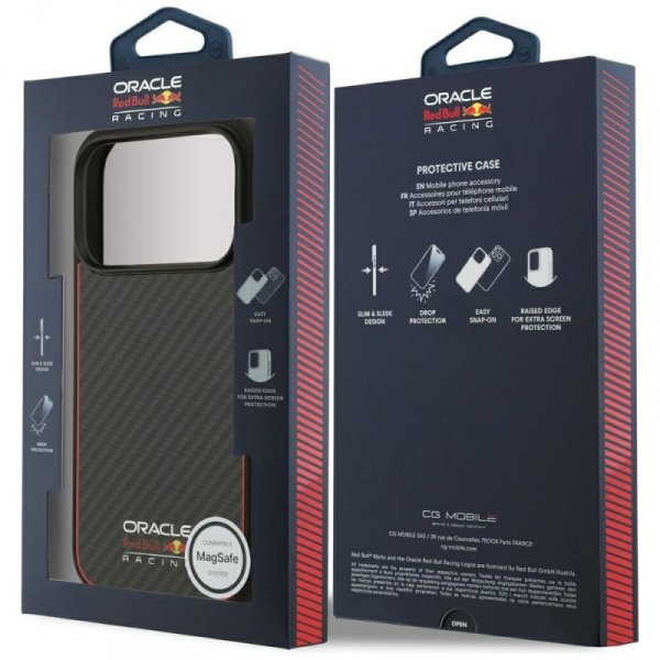 Etui Red Bull Kevlar Logo Matt MagSafe   do iPhone 17 Pro czarny