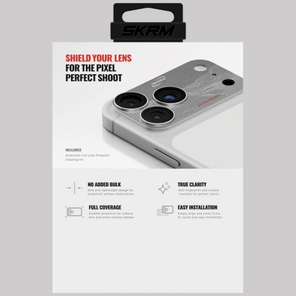 Szkło na obiektyw aparatu Skinarma Sonix Full Aluminium do iPhone 17 Pro Max srebrny