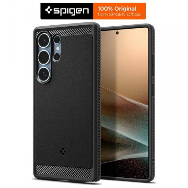Etui Spigen Rugged Armor Mag MagSafe do  Samsung Galaxy S25 Ultra czarny matowy