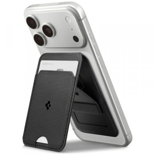 Magnetyczny portfel Spigen S314-1 Slim   Fold Tripod MagSafe czarny