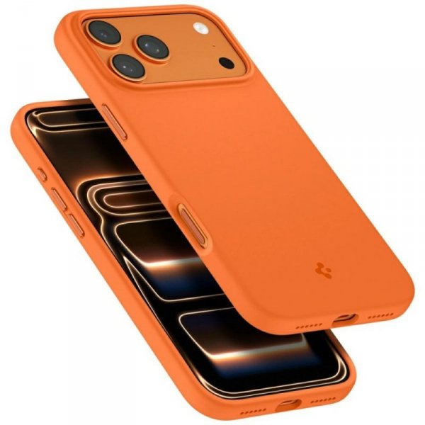 Etui Spigen Silicone Fit MAG MagSafe do  iPhone 17 Pro pomarańczowy