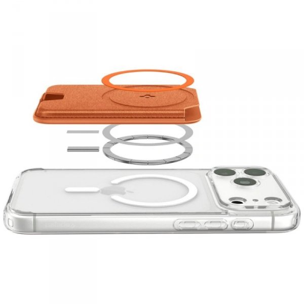 Magnetyczny portfel Spigen Valentinus    MagFit+ MagSafe pomarańczowy