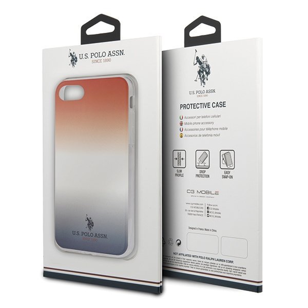 US Polo USHCI8TRDGRB iPhone 7/8/SE 2020/ SE 2022 czerwono-niebieski/blue&red Gradient Pattern Collection