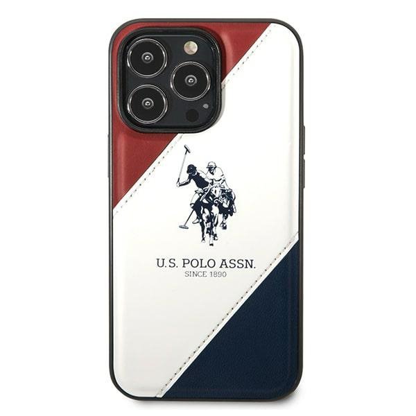 US Polo USHCP14LPSO3 iPhone 14 Pro 6,1&quot; biały/white Tricolor Embossed