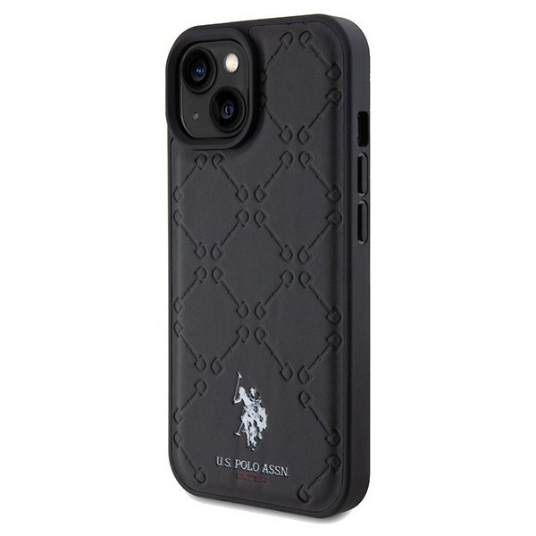 US Polo USHCP15SPYOK iPhone 15 / 14 / 13 6.1&quot; czarny/black Yoke Pattern