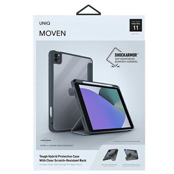 UNIQ etui Moven iPad Pro 11&quot; (2021/2020) iPad Air 10.9&quot; (2022/2020) Antimicrobial szary/charcoal grey