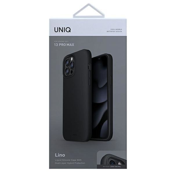 UNIQ etui Lino iPhone 13 Pro Max 6,7&quot; czarny/ink black