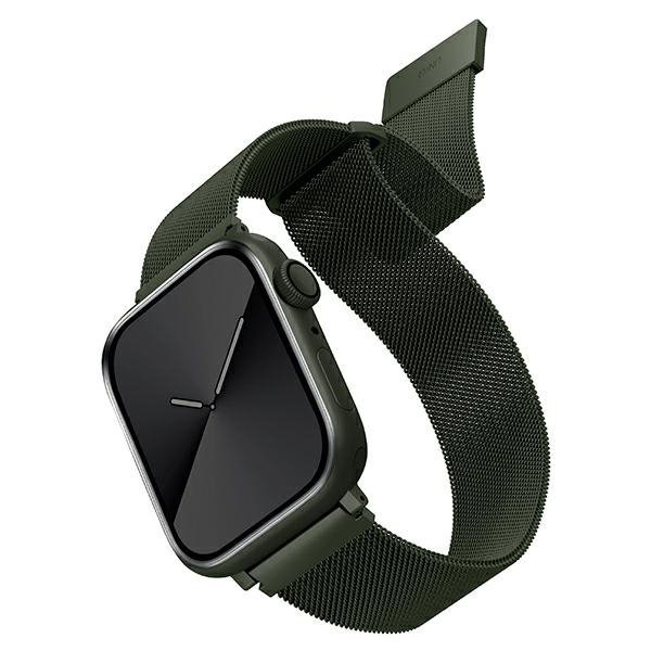 UNIQ pasek Dante Apple Watch Series 1/2/3/4/5/6/7/8/9/SE/SE2 38/40/41mm Stainless Steel zielony/green