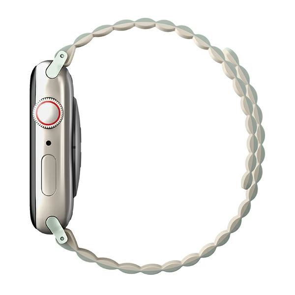 UNIQ pasek Revix Apple Watch Series 1/2/3/4/5/6/7/8/9/SE/SE2/Ultra/Ultra 2 42/44/45/49mm. Reversible Magnetic szałwia-beżowy/sag