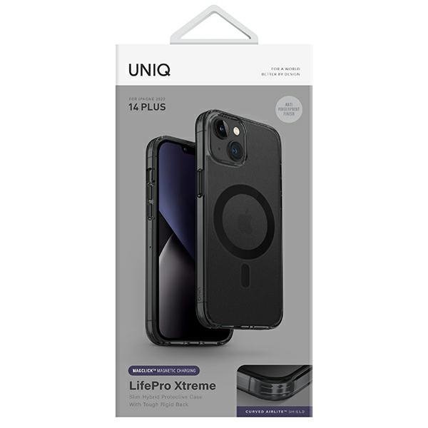 UNIQ etui LifePro Xtreme iPhone 14 Plus/ 15 Plus 6.7&quot; Magclick Charging czarny/frost smoke
