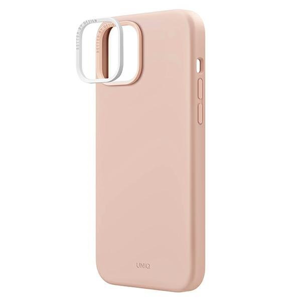 UNIQ etui Lino iPhone 14 / 15 / 13 6,1&quot; różowy/blush pink