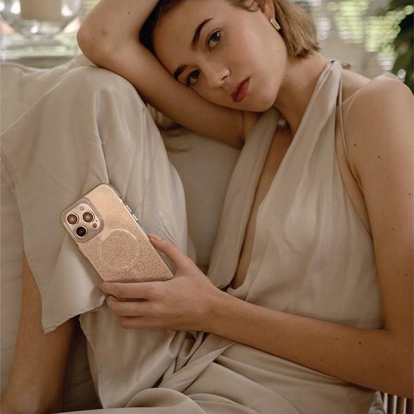 UNIQ etui Coehl Lumino iPhone 14 Plus/ 15 Plus 6.7&quot; złoty/champagne gold