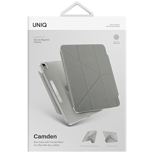 UNIQ etui Camden iPad 10.9&quot; 10 gen.      (2022) / iPad 11&quot; A16 (2025) szary/grey fossil Antimicrobial