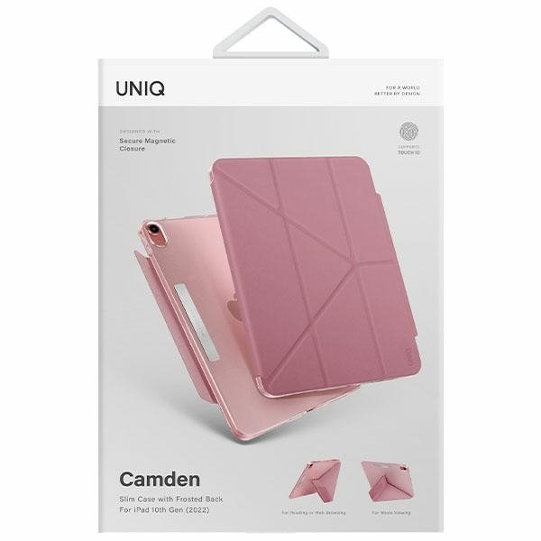 UNIQ etui Camden iPad 10.9&quot; 10 gen.      (2022) / iPad 11&quot; A16 (2025) różowy/rouge pink Antimicrobial