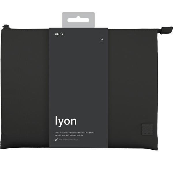 UNIQ etui Lyon laptop Sleeve 16&quot; czarny/midnight black Waterproof RPET