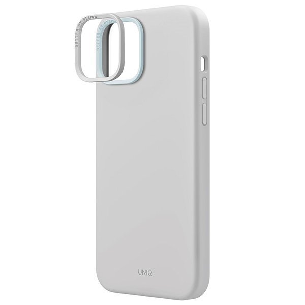 UNIQ etui Lino Hue iPhone 15 / 14 / 136.1&quot; Magclick Charging jasnoszary/chalk grey