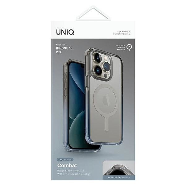 UNIQ etui Combat Duo iPhone 15 Pro 6.1&quot; Magclick Charging niebiesko-szary/dusty blue-grey