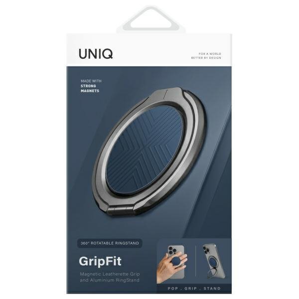 UNIQ Gripfit 360 Magnetic                Mount&Kickstand Uchwyt Magnetyczny niebieski/sapphire blue