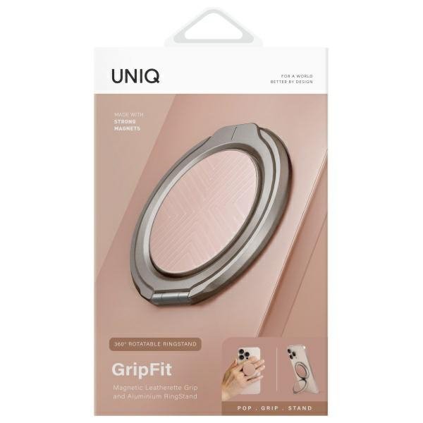 UNIQ Gripfit 360 Magnetic                Mount&Kickstand Uchwyt Magnetyczny różowy/blush pink